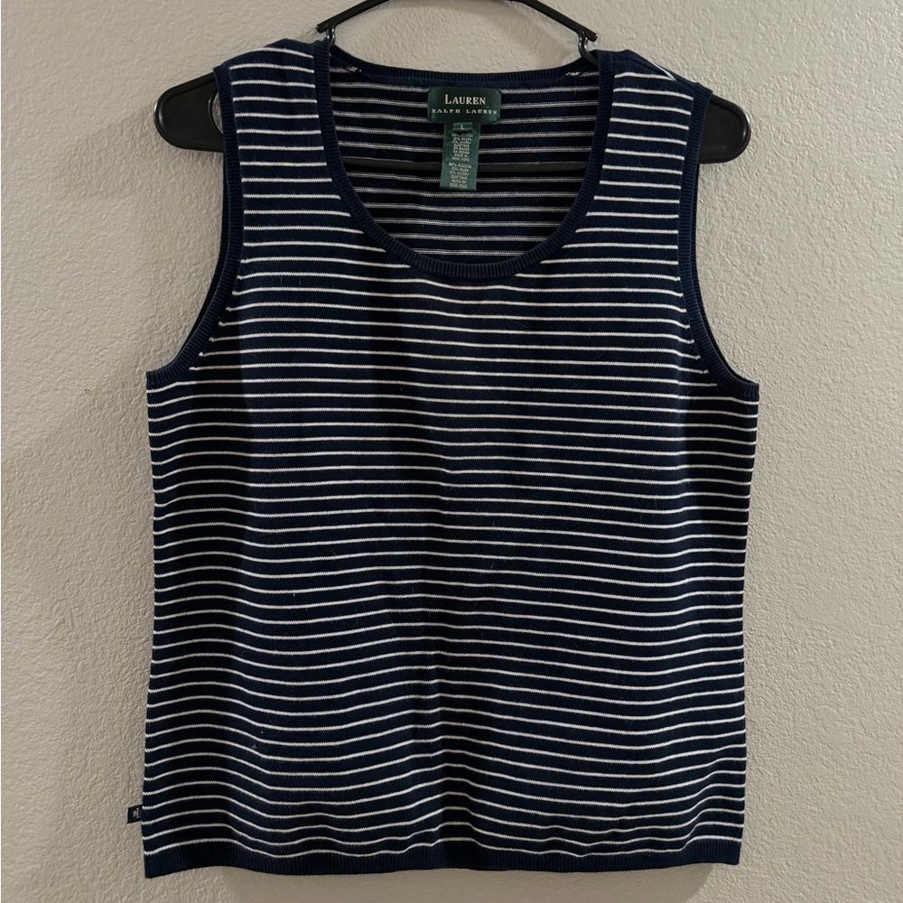 Ralph Lauren Navy Blue Stripped Vest